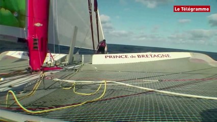 下载视频: Route du Rhum. Jour 6 : à bord de Prince de Bretagne