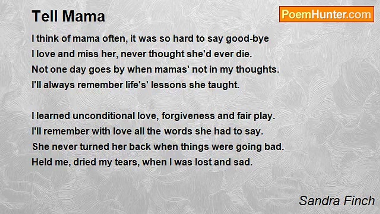 Sandra Finch - Tell Mama