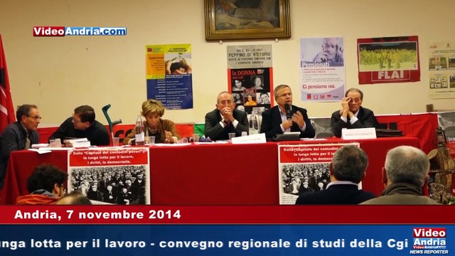 Andria: i diritti dei lavoratori a 57 anni dalla morte di Giuseppe Di Vittorio