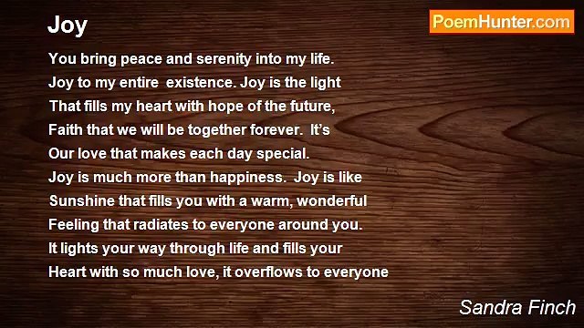 Sandra Finch - Joy