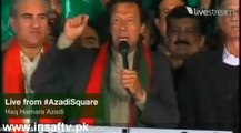 Chairman Imran Khan Complete Speech at Azadi Dharna 8th Nov 2014