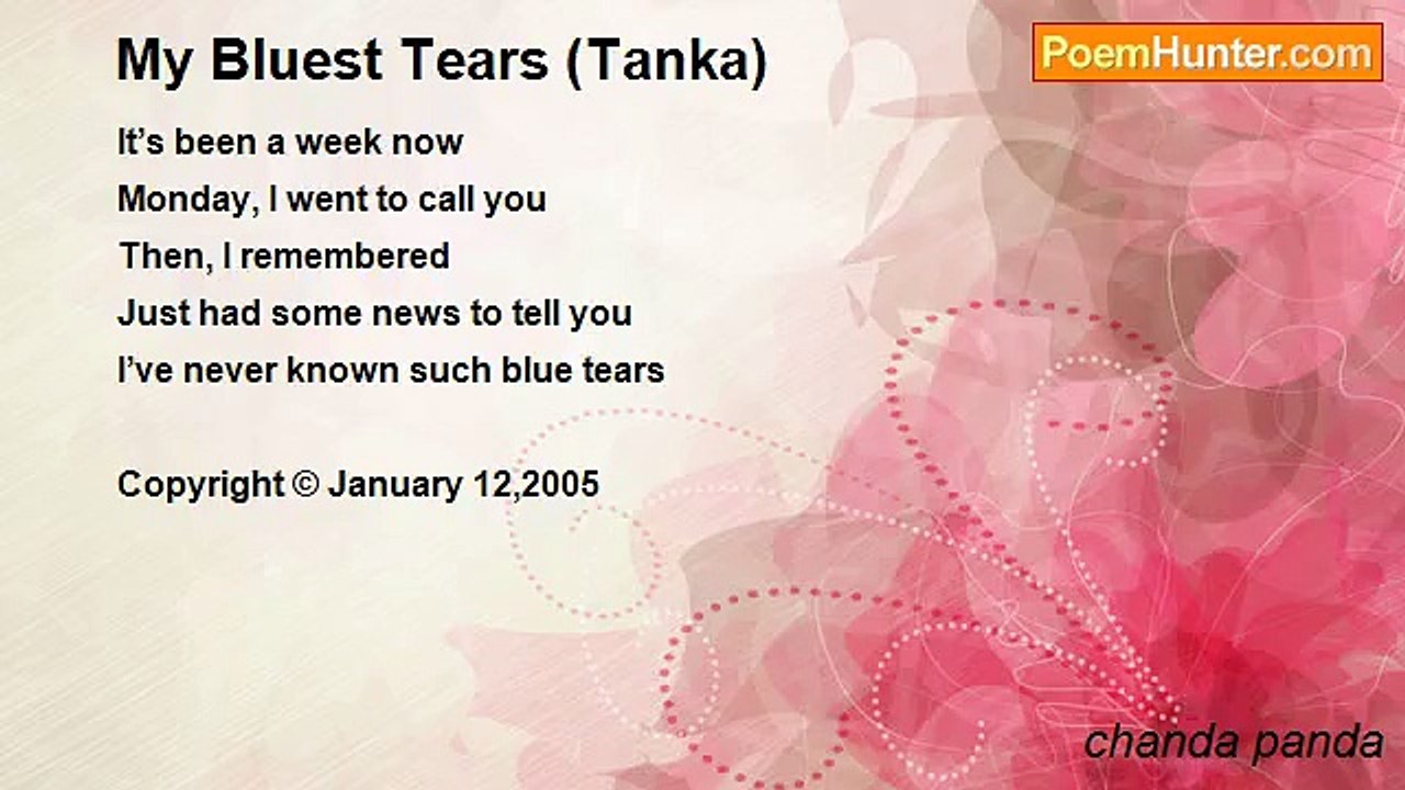 chanda panda - My Bluest Tears (Tanka)