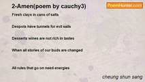 cheung shun sang - 2-Amen(poem by cauchy3)