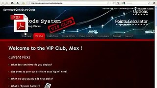 Welcome to Z Code System How to use the VIP club picks and Place bets