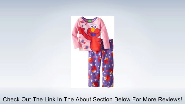 Elmo Little Girls' 2 Piece Fleece Pajama Set, Multi, 3T Review