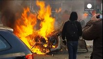 بلژیک؛ کاربران اینترنت خسارت خودروی نابود شده در تظاهرات را پرداخت کردند
