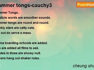 cheung shun sang - Hammer tongs-cauchy3