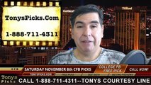Saturday College Football Free Picks Handicapping Predictions Odds Previews 11-8-2014