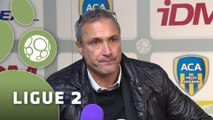 Conférence de presse AC Arles Avignon - Valenciennes FC (1-2) : Stéphane CRUCET (ACA) - Bernard  CASONI (VAFC) - 2014/2015