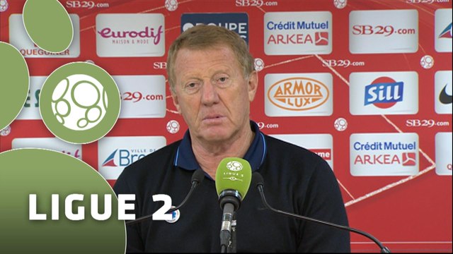 Conférence de presse Stade Brestois 29 - Havre AC (1-0) : Alex DUPONT (SB29) - Erick MOMBAERTS (HAC) - 2014/2015