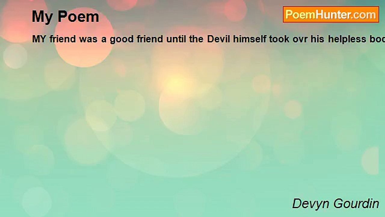 Devyn Gourdin - My Poem