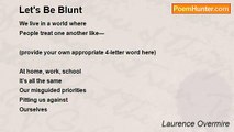 Laurence Overmire - Let's Be Blunt