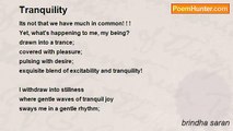 brindha saran - Tranquility