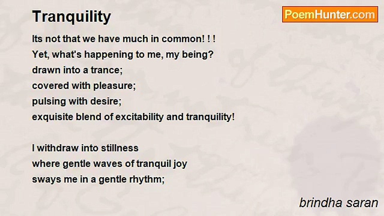 brindha saran - Tranquility