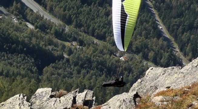 Paragliding side of Plan de l'Aiguille, Autumn 2014.