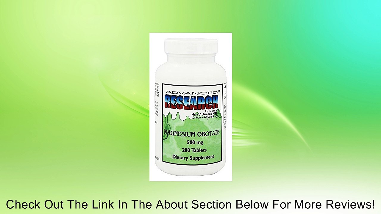 Nutrient Carriers Advanced Research Magnesium Orotate - 500 mg - 200 Tablets - HSG-527531 Review