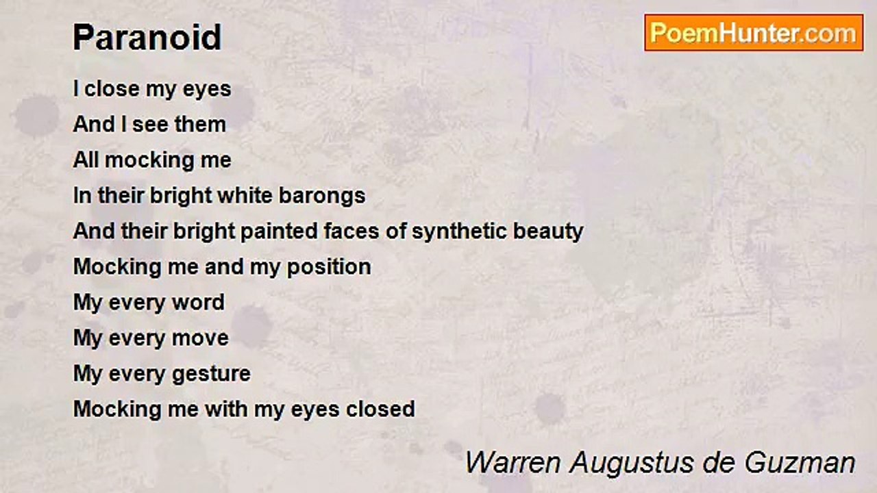 Warren Augustus de Guzman - Paranoid