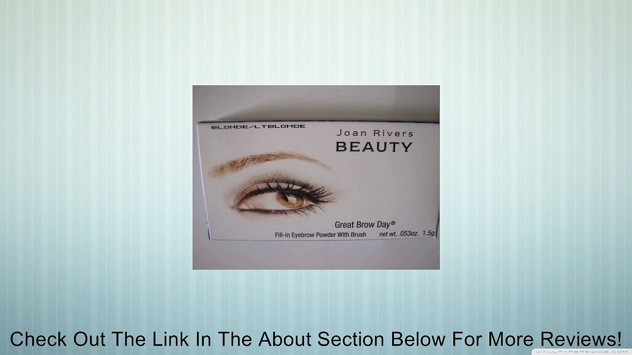 JOAN RIVERS BLONDE/LT.BLONDE GREAT BROW DAY FILL IN EYEBROW POWDER WITH BRUSH Review