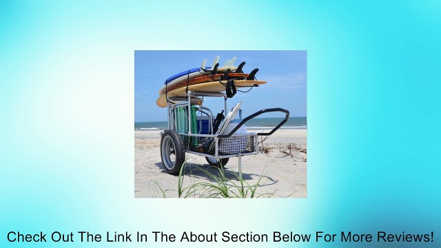 Multifunction Beach Cart - Bicycle Trailer Cart - Cargo Carrier Cart - Heavy Duty Aluminum /Stainless Steel Framing and Hardware - Lightweight >50lbs - 20 x 4.25 Extra Wide Tires mounted Aluminum Rims and Hubs with Stainless steel spokes and sealed bear