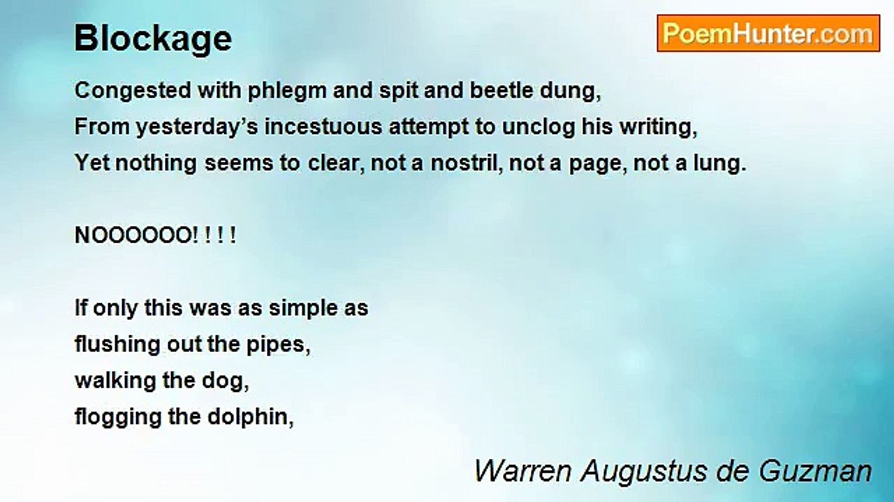 Warren Augustus de Guzman - Blockage