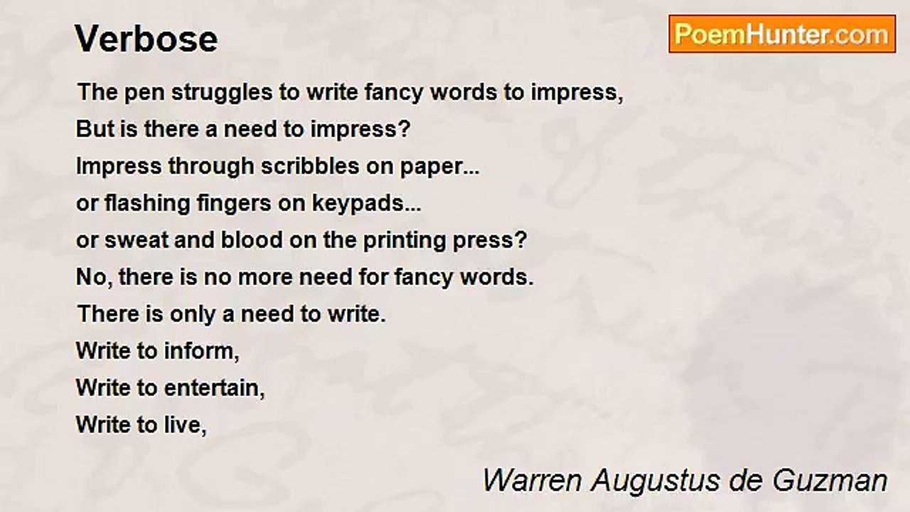 Warren Augustus de Guzman - Verbose