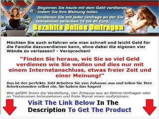 Bezahlte Online Umfragen Review & Bonus  WATCH FIRST Bonus + Discount