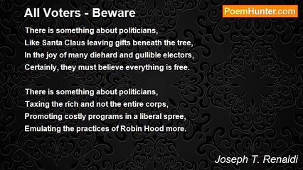 Joseph T. Renaldi - All Voters - Beware