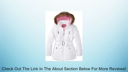 Dollhouse Big Girls'  Long Belted Bubble Jacket, White, 16 Review