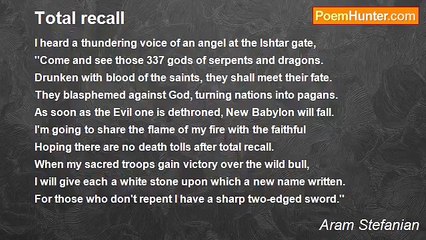Aram Stefanian - Total recall