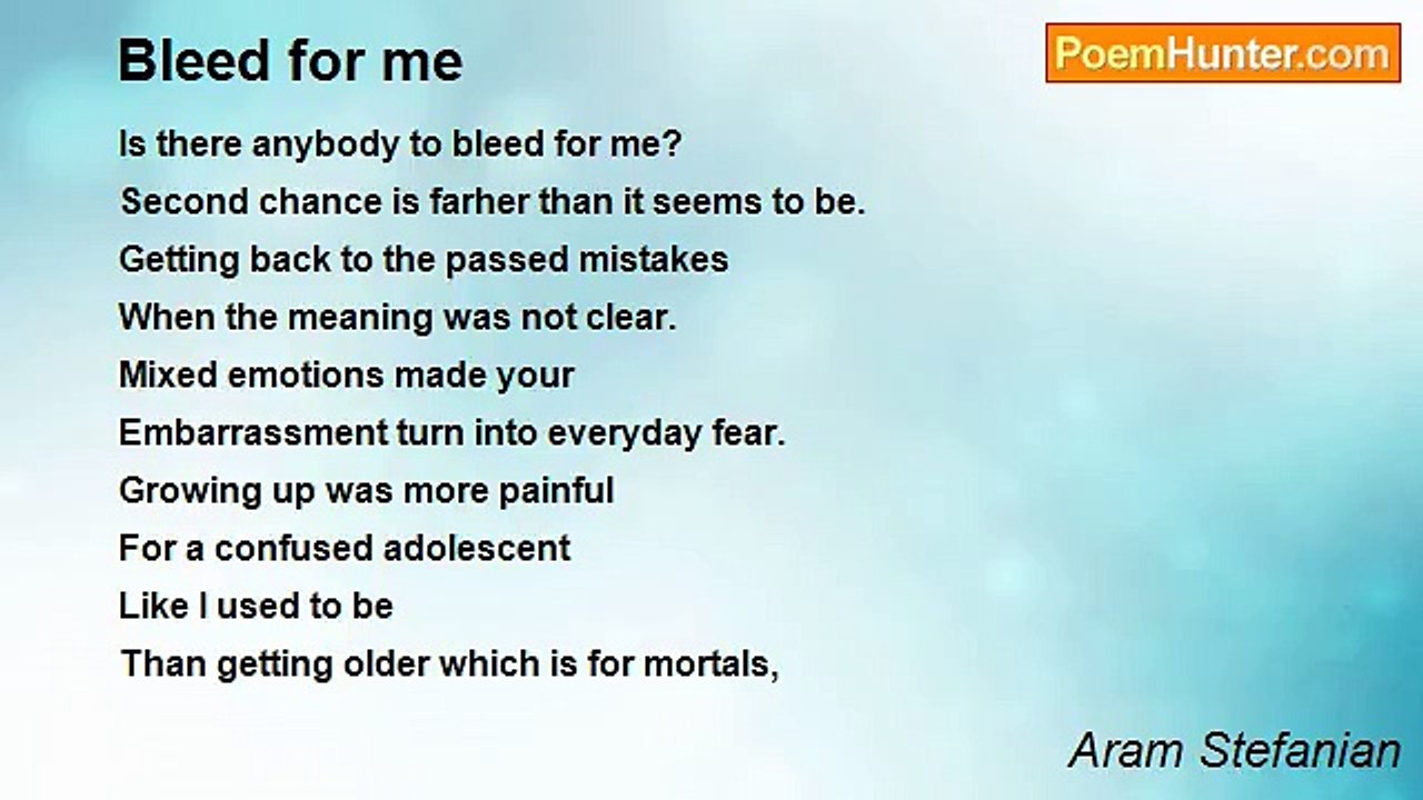 Aram Stefanian - Bleed for me