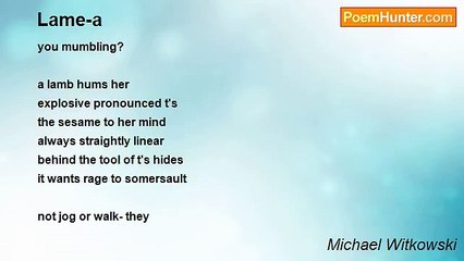 Michael Witkowski - Lame-a