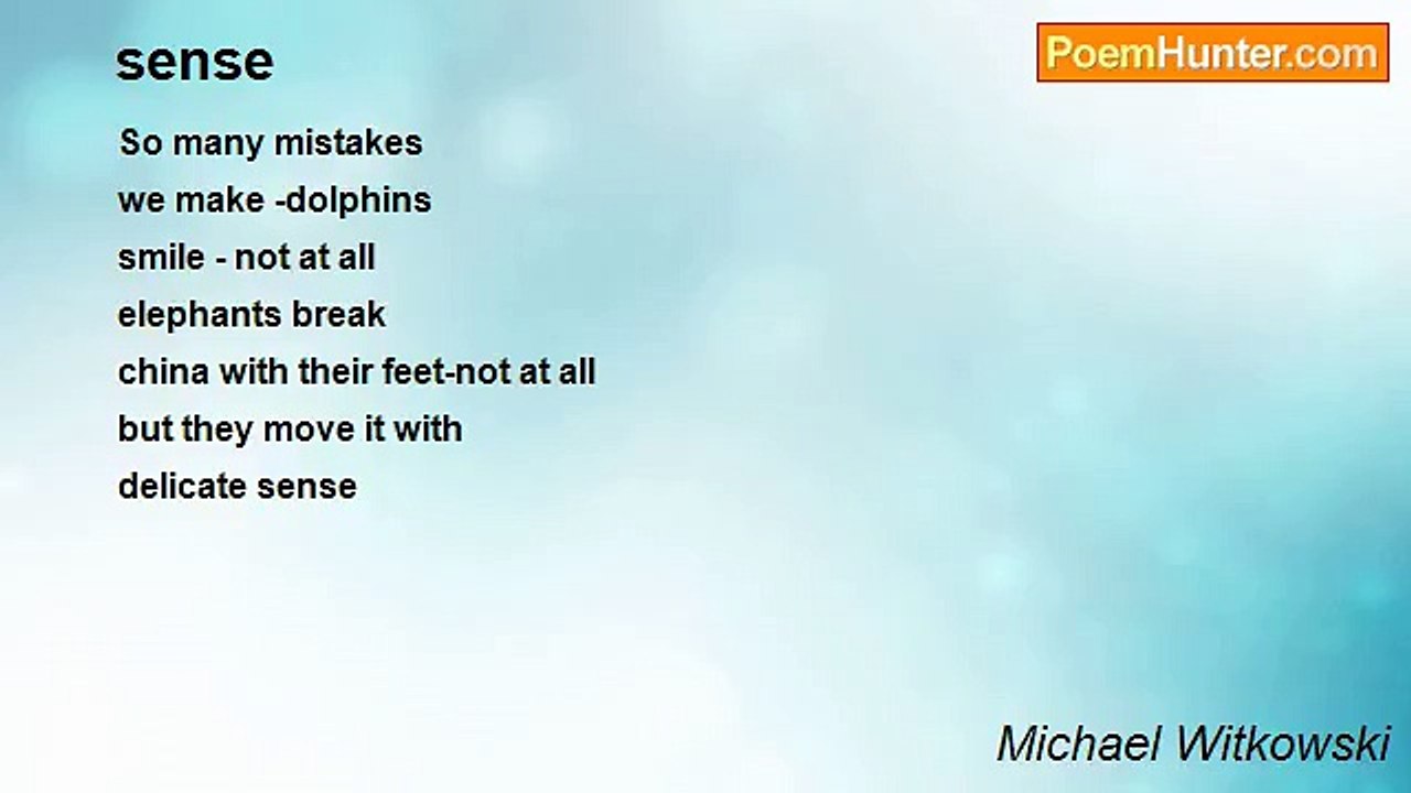Michael Witkowski - sense