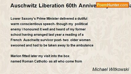 Michael Witkowski - Auschwitz Liberation 60th Anniversary Memorial Concert - Market Church Hannover, DE