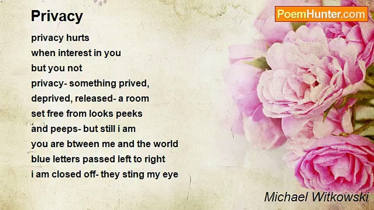 Michael Witkowski - Privacy