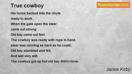 Jackie Kirby - True cowboy