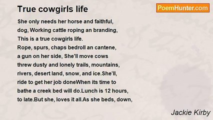 Jackie Kirby - True cowgirls life