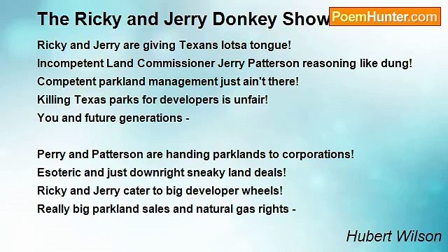 Hubert Wilson - The Ricky and Jerry Donkey Show