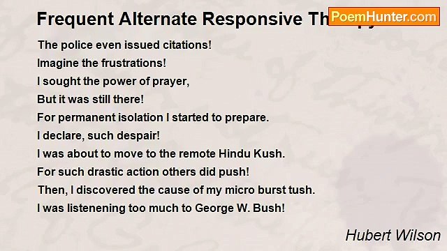 Hubert Wilson - Frequent Alternate Responsive Therapy
