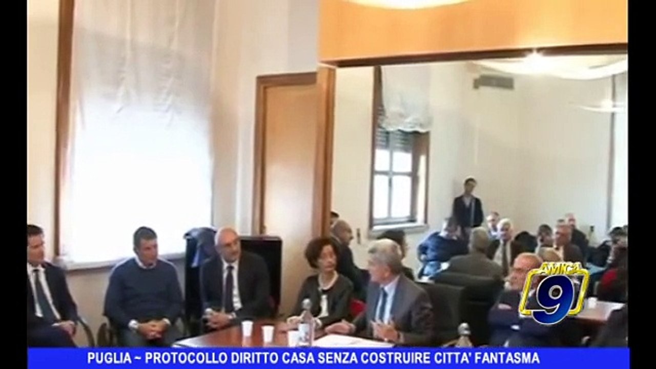 PUGLIA | Protocollo diritto casa senza costruire città fantasma