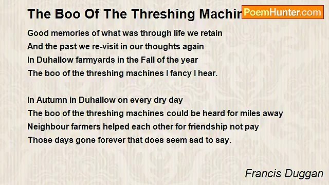 Francis Duggan - The Boo Of The Threshing Machines