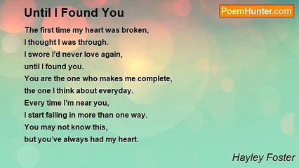 Hayley Foster - Until I Found You