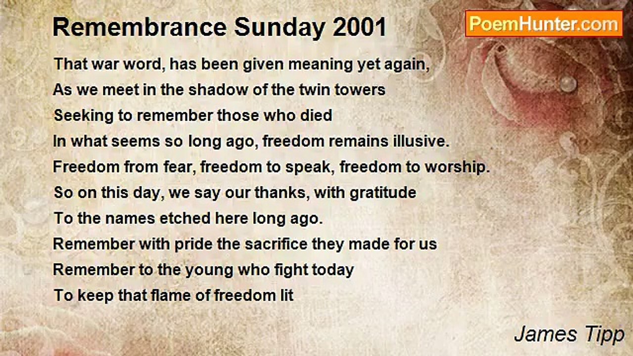 James Tipp - Remembrance Sunday 2001