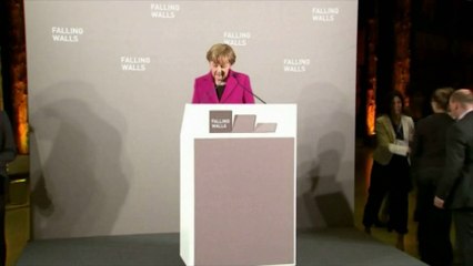 Angela Merkel célèbre la chute du Mur de Berlin