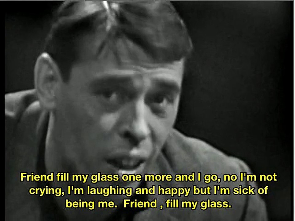 Jacques Brel L'Ivrogne Drunk engl. sub.