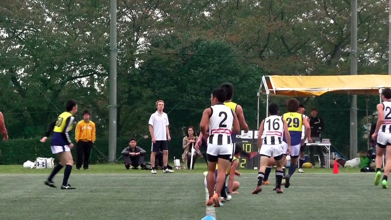 20141108 POSEIDONS vs MAGPIES Q4 湘南ポセイドンズ対駒澤マグパイズ - AFL Japan Top League