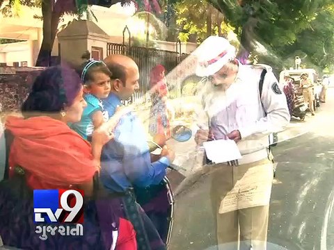 'Traffic Rules Awareness Campaign' drive to ease heavy vehicle crawl in Vadodara - Tv9 Gujarati
