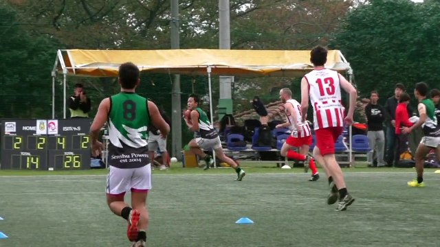 20141108 POWERS vs GOANNAS Q2 専修パワーズ対東京ゴアナーズ - AFL Japan Top League