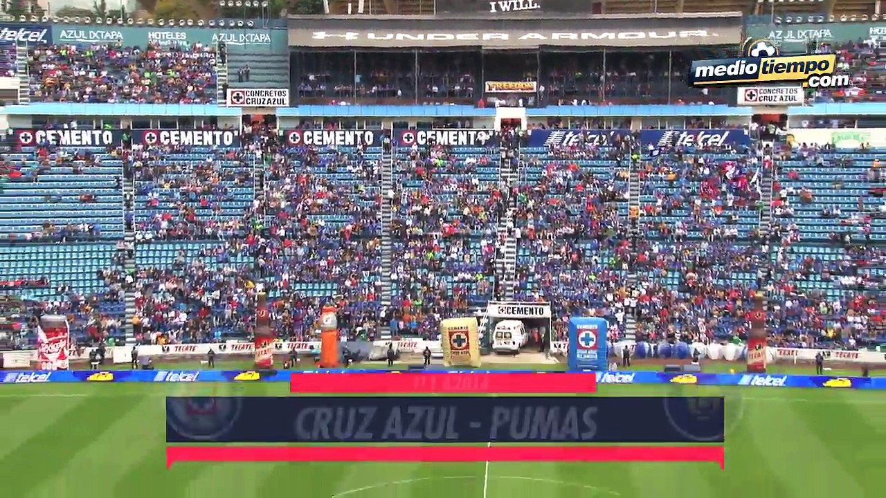 Los goles del: Cruz Azul vs Pumas (0 - 2)