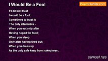 samuel nze - I Would Be a Fool