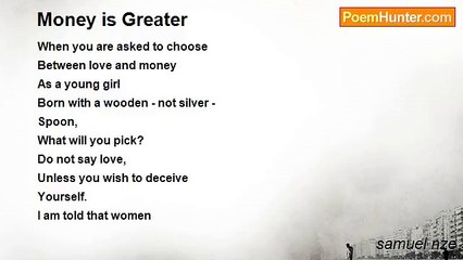 samuel nze - Money is Greater